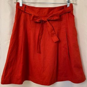 NWOT Banana Republic Orange Tie Waist Skirt